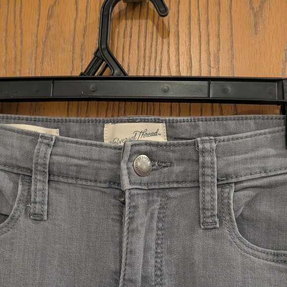 Universal Thread Black Wash Faded High Rise Skinny Stretch Denim Jeans-4/27R - Picture 2 of 4